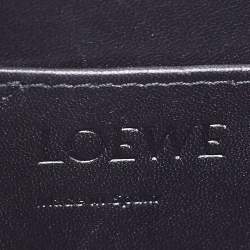 Pre Owned Loewe Navy Blue Leather Small Paris Postal Bag