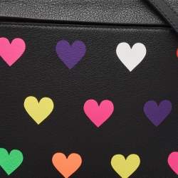 Loewe Black Heart Printed Leather T Slim Pouch