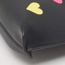 Loewe Black Heart Printed Leather T Slim Pouch