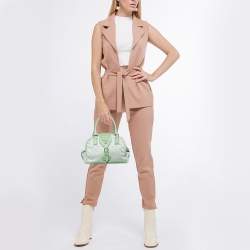 Loewe Green Signature Canvas and Leather Small Bowling Bag