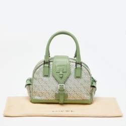 Loewe Green Signature Canvas and Leather Small Bowling Bag