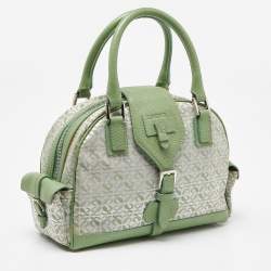Loewe Green Signature Canvas and Leather Small Bowling Bag