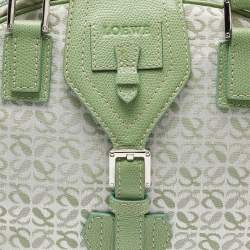 Loewe Green Signature Canvas and Leather Small Bowling Bag