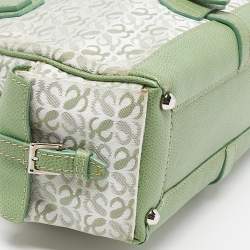 Loewe Green Signature Canvas and Leather Small Bowling Bag