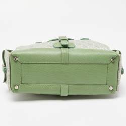 Loewe Green Signature Canvas and Leather Small Bowling Bag
