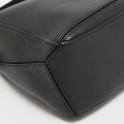 Loewe Black Leather Small Puzzle Shoulder Bag