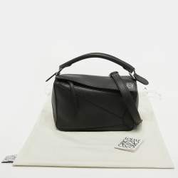 Loewe Black Leather Small Puzzle Shoulder Bag