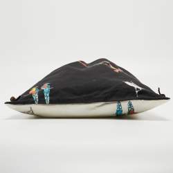 Loewe Black/White Canvas Parrot Drawstring Pouch