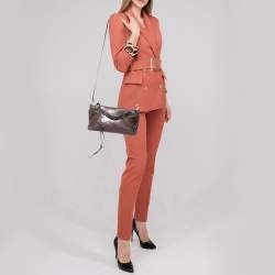 Pre Owned Loewe Brown Python and Leather Missy Crossbody Bag