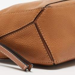Pre Owned Loewe Brown Leather Mini Puzzle Shoulder Bag