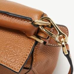 Pre Owned Loewe Brown Leather Mini Puzzle Shoulder Bag