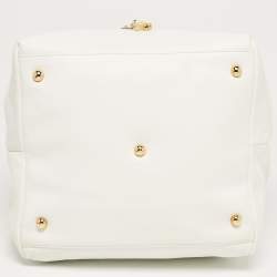 Loewe White Leather Calle Hobo