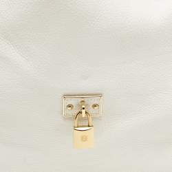 Loewe White Leather Calle Hobo