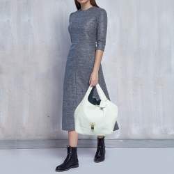Loewe White Leather Calle Hobo