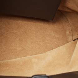 Pre Owned Loewe Blue/Brown Wool and Leather Lazo Bucket Bag