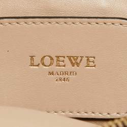 Pre Owned Loewe Black/Beige Python and Leather Amazona 75 Satchel