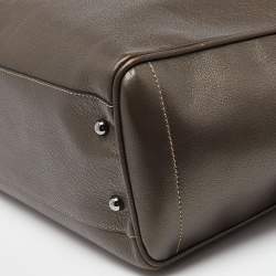مملوكة مسبقًا حقيبة يد لويفي شوبر هيرتاج جلد بنية داكنة