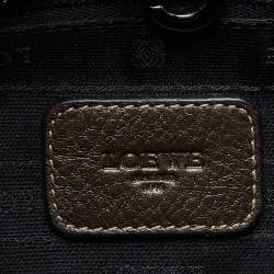 مملوكة مسبقًا حقيبة يد لويفي شوبر هيرتاج جلد بنية داكنة