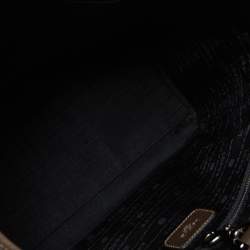 مملوكة مسبقًا حقيبة يد لويفي شوبر هيرتاج جلد بنية داكنة