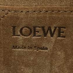 Pre Owned Loewe Beige/Black Leather Mini Gate Crossbody Bag