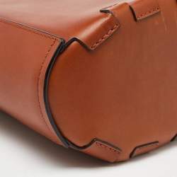 Pre Owned Loewe Brown Leather Bamboo Bucket Bag