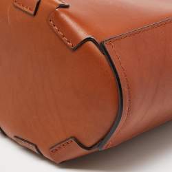 Pre Owned Loewe Brown Leather Bamboo Bucket Bag