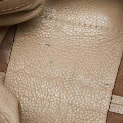 Loewe Beige Leather Buckle Flap Satchel