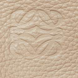 Loewe Beige Leather Buckle Flap Satchel