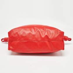 Loewe Red Leather Medium Flamenco Clutch Bag