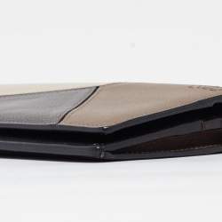 Loewe Brown/Beige Leather Puzzle Long Bifold Wallet