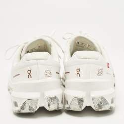 Loewe White Leather and Mesh Polyester Lace Up Sneakers Size 38         