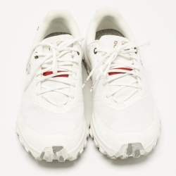 Loewe White Leather and Mesh Polyester Lace Up Sneakers Size 38         