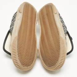 Pre Owned Loewe Black Jacquard Anagram Lace Up Sneakers Size 39