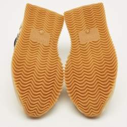 Pre Owned Loewe Beige Leather and Suede Low Top Sneakers Size 36