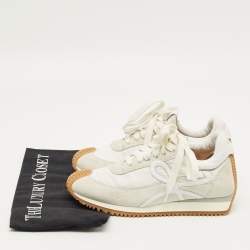 مملوكة مسبقًا حذاء رياضي لووي قماش أبيض، سويدي وجلد قصير مقاس 39