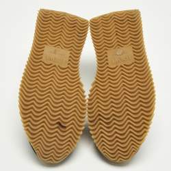 Pre Owned Loewe Flow logo Size 36 Black Nylon and Suede Lace Up Sneakers