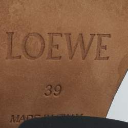 مملوكة مسبقًا حذاء كعب عالي لويفي أوندا جلد أسود بحزام خلفي مقاس 39