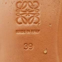 Pre Owned موديلات لويفي جلد كريمي بلاغات مسطحة مقاس 39