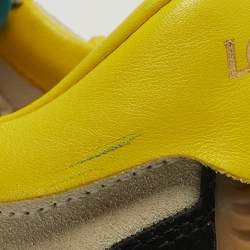 Pre Owned Loewe Flow Runner Size 37 Multicolor Leather and Suede Low Top Sneakers