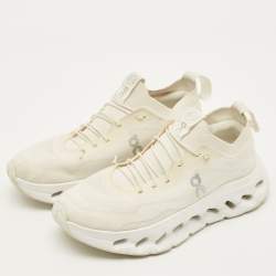 Pre Owned Loewe x On Cloudtilt  Size 38 Off White Fabric Running Sneakers