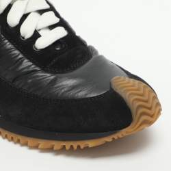 Pre Owned حذاء رياضي لووي قماش أبيض، سويدي وجلد قصير مقاس 39