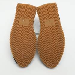 Pre Owned حذاء رياضي لووي قماش أبيض، سويدي وجلد قصير مقاس 39