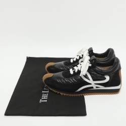 Pre Owned حذاء رياضي لووي قماش أبيض، سويدي وجلد قصير مقاس 39