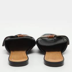 مملوكة مسبقًا Loewe Gate Size 39 Black Leather Flat Mules