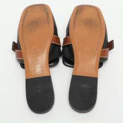 مملوكة مسبقًا Loewe Gate Size 39 Black Leather Flat Mules