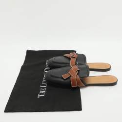 مملوكة مسبقًا Loewe Gate Size 39 Black Leather Flat Mules