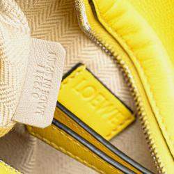 Loewe Yellow Mini Calfskin Puzzle Bumbag