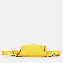 Loewe Yellow Mini Calfskin Puzzle Bumbag