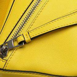 Loewe Yellow Mini Calfskin Puzzle Bumbag