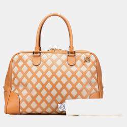 Pre Owned Extra Large Canvas and Cut Out Leather Amazona 75